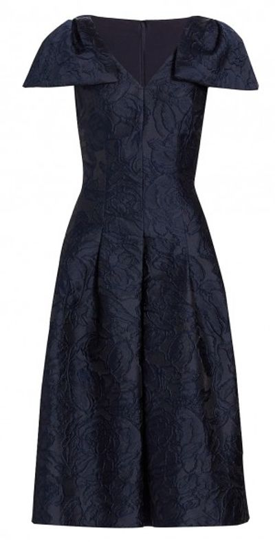 Teri Jon by Rickie Freeman - Women's Jacquard Fit-And-Flare Dress Teri Jon by Rickie Freeman - Women's Jacquard Fit-And-Flare Dress