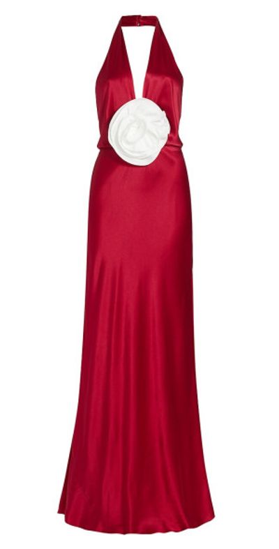 The Bar Women's Grayson Rosette Halter Gown