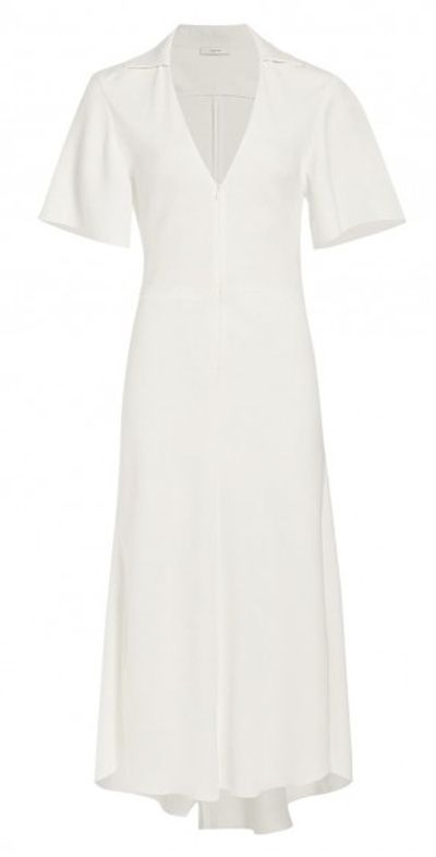 Vince Women's Crepe Zip-Front Polo Midi-Dress