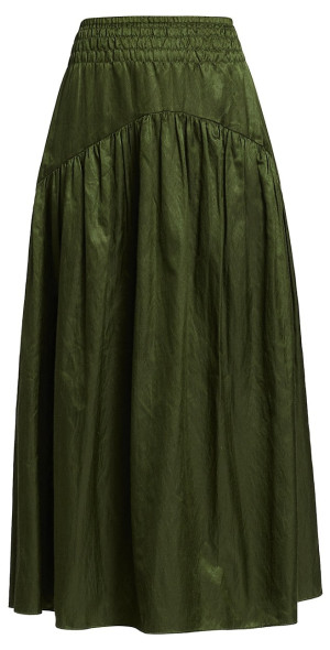 Garden Tiered Smocked Waist Maxi Skirt main image 0