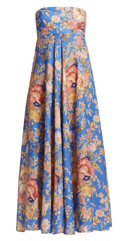 Zimmermann - Women's August Strapless Linen Maxi Dress