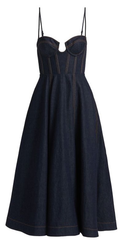 crush denim corset dress Zimmermann