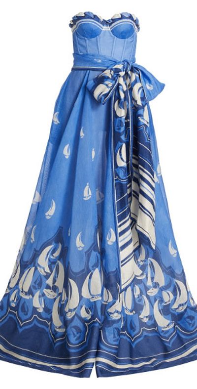 knee length dresses for ladies Zimmermann High Tide open-back ruffled floral-print linen midi dress s –  Lizzie Lend