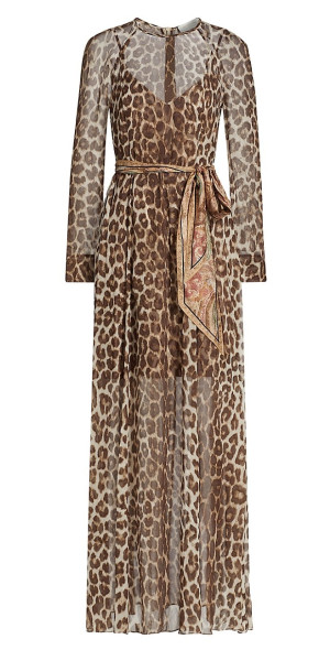 Zimmermann - Women's Leopard Print Long-Sleeve Maxi-Dress