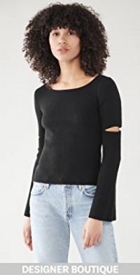 ADEAM 22 years cotton Knit Docking Pleated Long Sleeve Shirt Knit one piece dress 42519 gray S