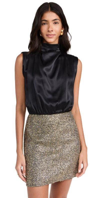 amanda uprichard gold dress Sleeveless Mini Empire Dress Cecile in White Gold | M main image 0