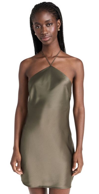 slim fit dress slacks Burnt Olive Chino Rhoda Mini Dress main image 0