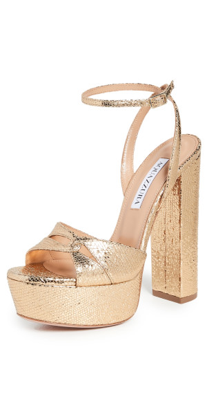 Aquazzura gold platform outlet