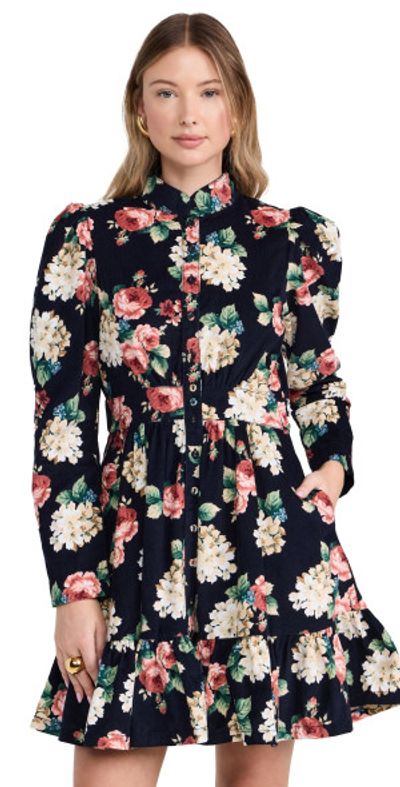 byTiMo - Baby Corduroy Mini Dress Midnight Roses M