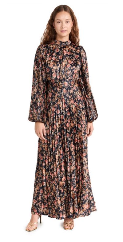 byTiMo - Pliss Maxi Dress Dark Rose XS