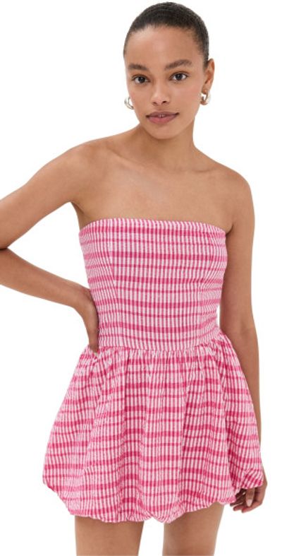 red strapless maxi dresses Strapless Red Maxi Dress with Oversized Bow Detail