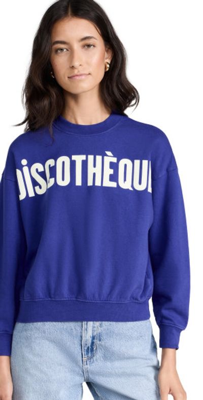 Clare Le Drop Sweatshirt Cobalt w/ Cream Discotheque XS