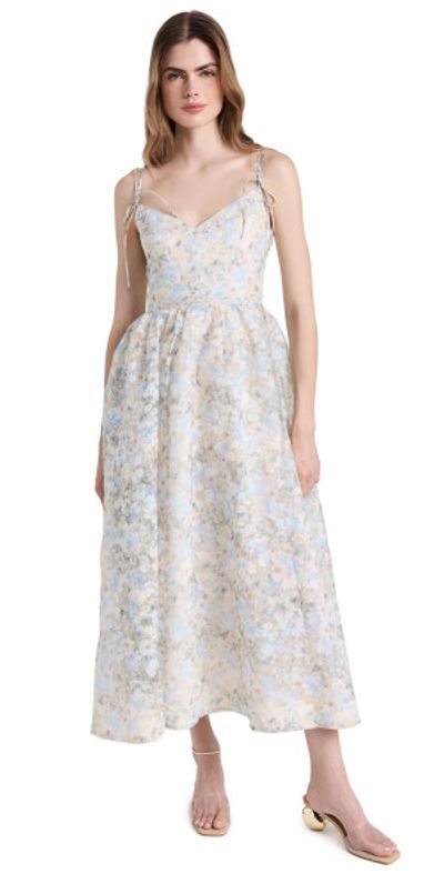 tosca midi dress en saison Tosca Midi Dress Peach Blue MD at Amazon Women's Clothing store