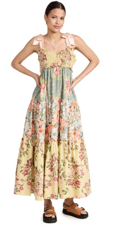 Free People Bluebell Maxi Dress Warm Combo L