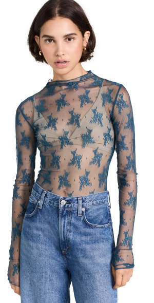 Free People Lady Lux Layering Top Night Swim XS