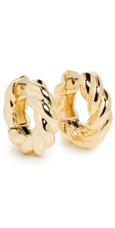 Gorjana Gorjana Crew Helium Hoops Gold One Size