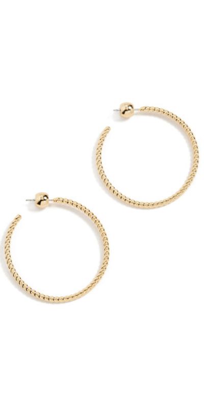 Gorjana Gorjana Crew Large Hoops Gold Plated One Size