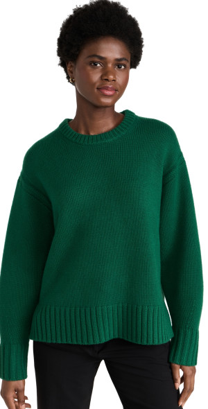 Guest in Residence - Cozy Crew Cashmere Sweater Forest XS