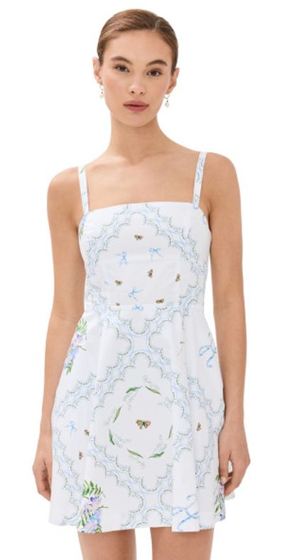 knee length dresses for ladies Hannah Structured Mini Dress | White | Graduation
