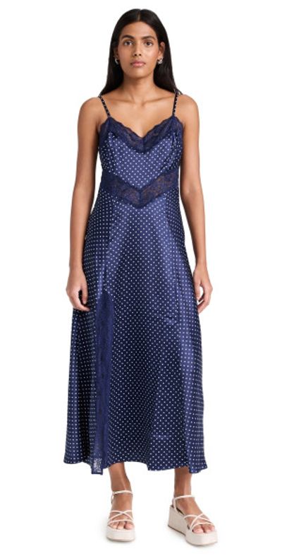 Hill House Home - The Ida Dress Navy Polka Dot S