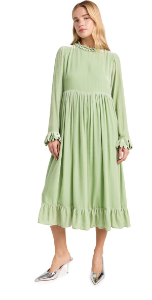 HORROR VACUI ワンピース　AMAL DRESS グリーン　緑　S HORROR VACUI - Clara Dress Turquoise XS