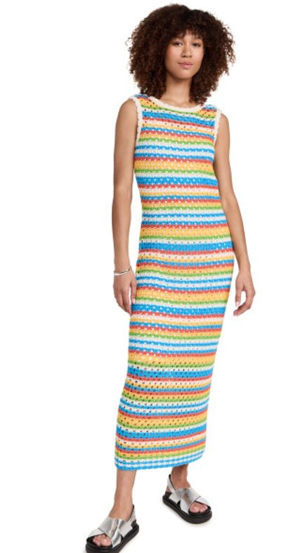kitri crochet dress KITRI Delilah Black Mixed Crochet Knit Dress