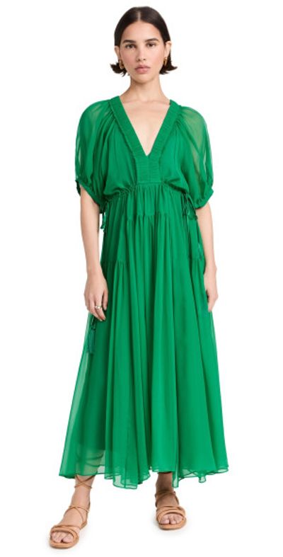 slim fit dress slacks Kelly Green Print V-Neck Maxi Dress · Filly Flair