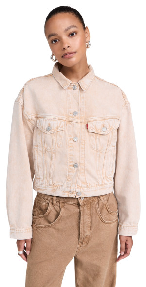 Jeans Levi's Khaki Trucker Jacket Levi's Shrunken 90s Trucker