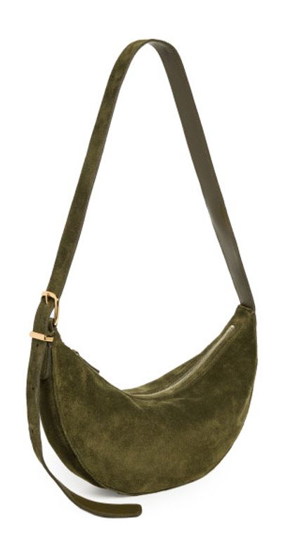 Madewell Suede Essentials Crescent Sling Crossbody Bag Shaded