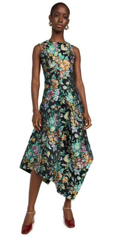 marques almeida asymmetric dress Marques'Almeida Long Sleeveless Twisted Asymmetric Hem Dress