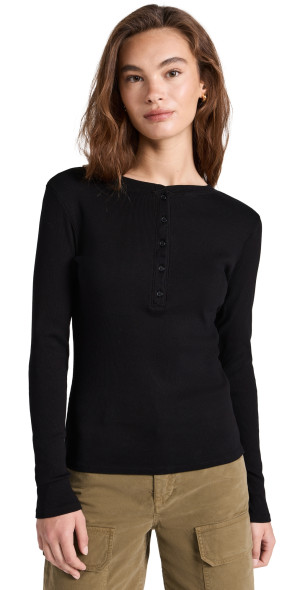 NILI LOTAN Jordan Henley Tee in White main image 1