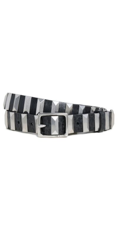 rag & bone - Studded Baby Boyfriend Belt BLK M display picture 3