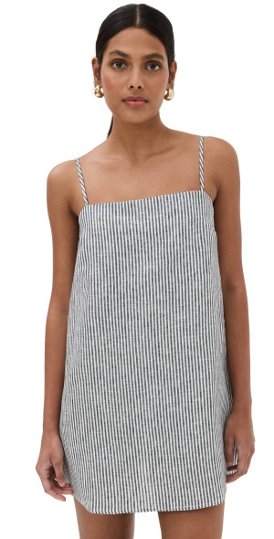 Reformation - Aubree Linen Dress Vineyard XL