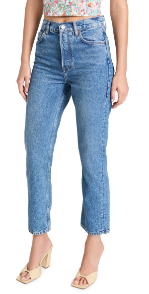 Reformation Jeans Dixie High Rise Jean Short in Pacific Size 28 main image 1