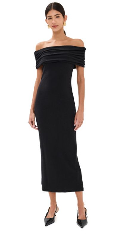 reformation black knit dress Reformation Micah Knit Dress