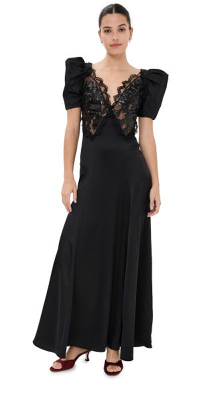 herve leger priscilla beaded wire-neckline dress. HERVÉ LÉGER The Aviva Gown, Black, XS this ankle Nine summer favourites, curated 9/5/25 Color Code:BKMT