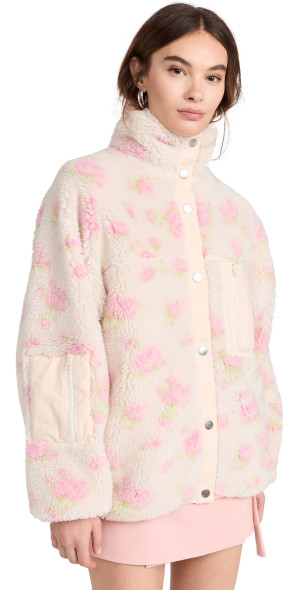 Sandy Liang - Panda Fleece Jacket Pink Multi L
