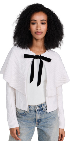 Sea - Caleb Cable Knit Tie Front Cardigan Ivory S