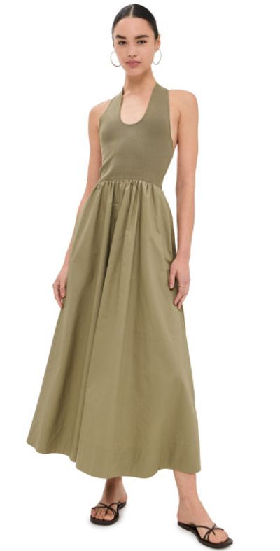 St. Agni - Plunge Neck Dress Shadow L St. Agni - Plunge Neck Dress Shadow L