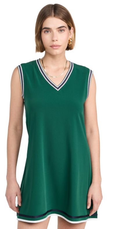 green emerald velvet dress Varley Women's Axel Rib Knit Midi Dress, Olive Night, XS at Amazon Women's  Clothing store