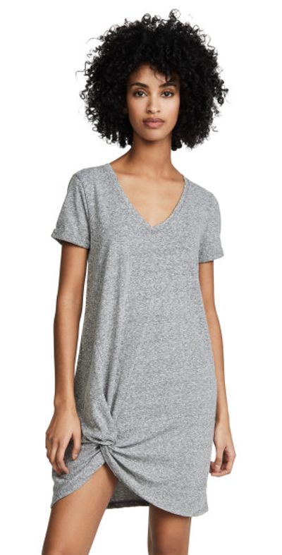 z supply grey dress Z Supply Payton Tee Dress Camo & Dove Gray Mini Casual Beach Size M EUC