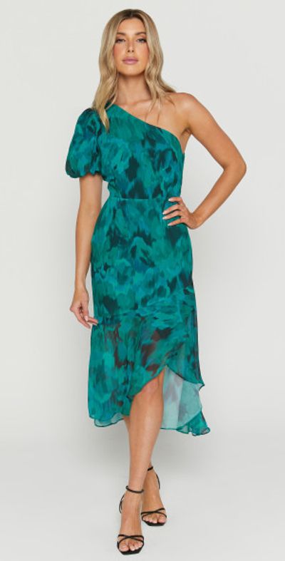 showpo emerald green dress - Clabelle Midi Badge_curated:Conscious