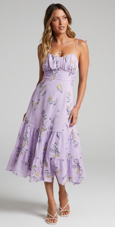 plus size floral midi dresses Adrianna Papell Plus Size Cascade Organza V-Neck Midi Dress - Sage Multi