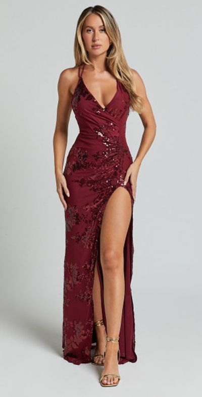 thigh split evening dress Jovani Prom Dress 43197 Dark Purple / 4