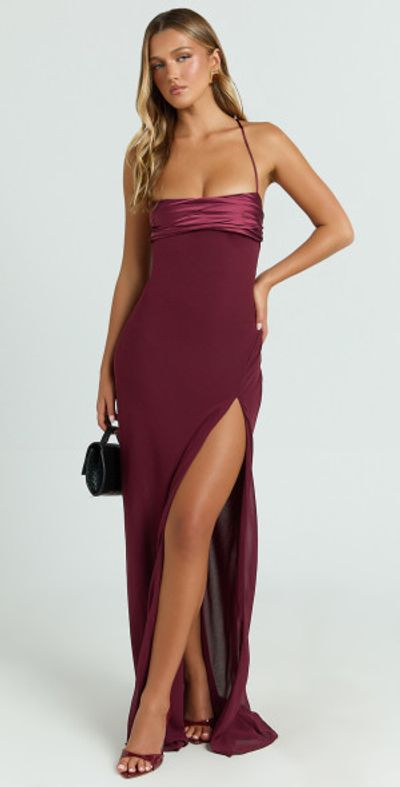 knee length white flare dress The Swarm Squared Up Flare Sleeve Maxi Dress – BlackMilk Clothing main image 0