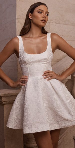 Corset fit and flare dress deals