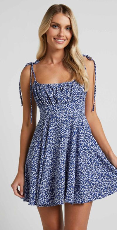blue mini dress summer Ellie Light Blue Mini Dress - US 6