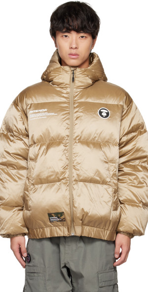 AAPE by A Bathing Ape - Gold Hooded Down Jacket