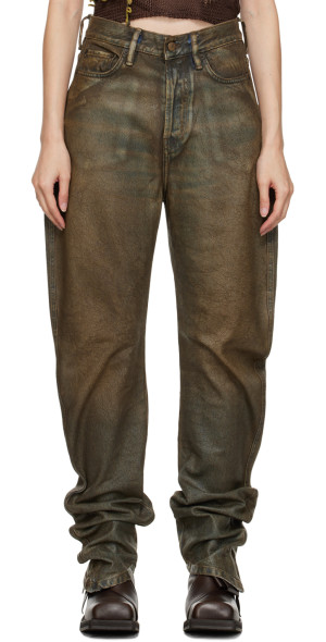 Acne Studios - Brown Coated Jeans