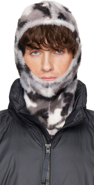 【関税込み】Acne Studios Camo balaclava Acne Studios Gray Camouflage Balaclava | REVERSIBLE